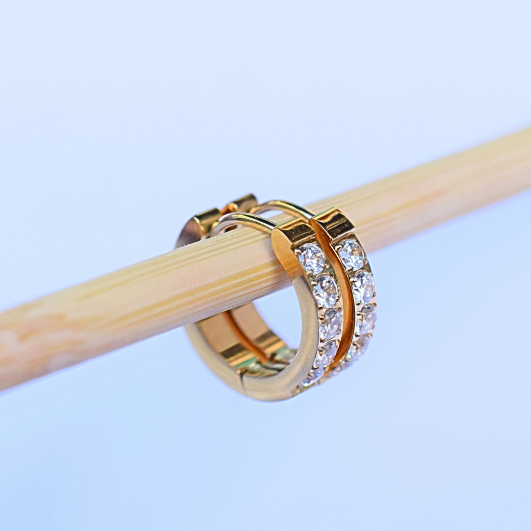 Chunky diamond hoops