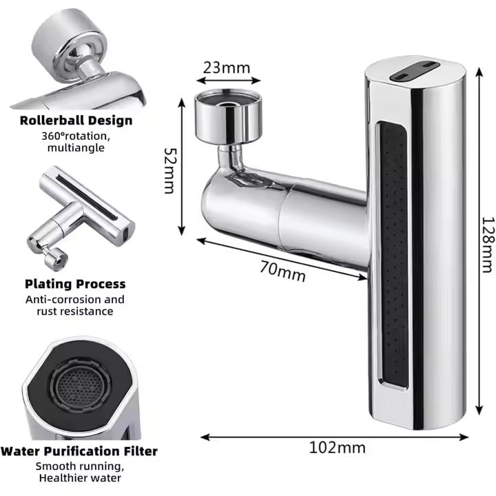 4-IN-1 720° ROTATION WATERFALL KITCHEN FAUCET