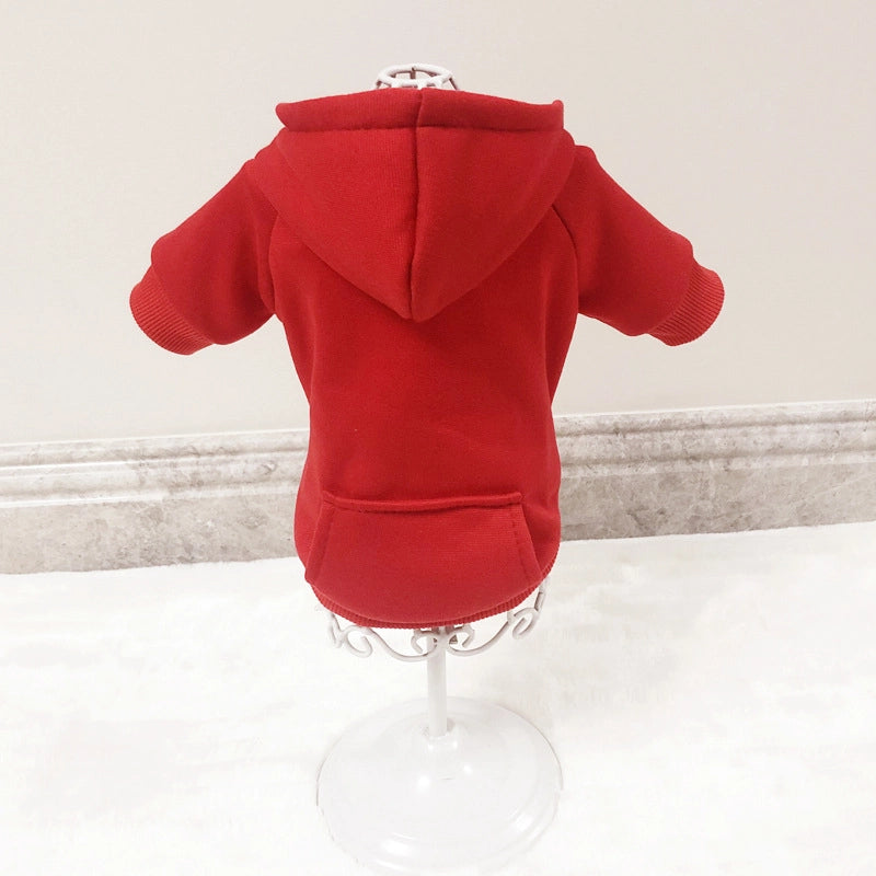 British Style Cotton Solid Color Pet Clothing