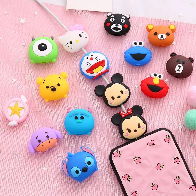 5 PIECES EMOJIS CABLE PROTECTORS