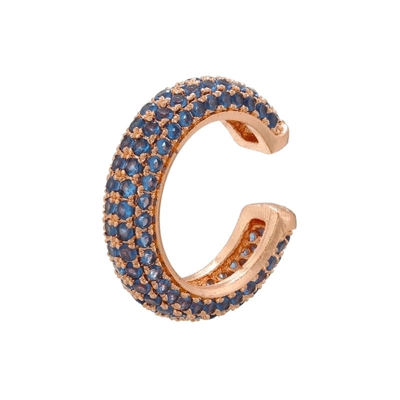 1 Piece Minimalist C Shape Plating Inlay Copper Zircon Gold Plated Earrings