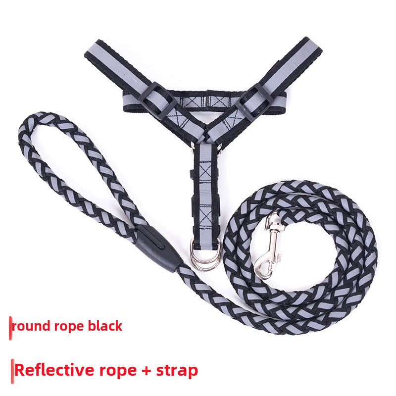 Teddy Bomei VIP Labrador Reflective Dog Chain Dog Rope Pet Traction Rope Chest Strap