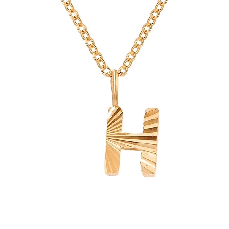 Minimalist Letter Stainless Steel Pendant Necklace In Bulk