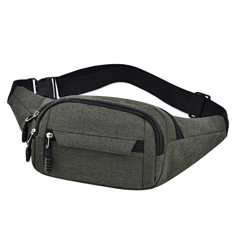 Men's Classic Style Solid Color Oxford Cloth Waist Bags
