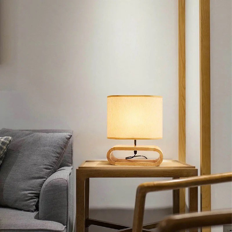 Contemporary Wooden Table Lamp