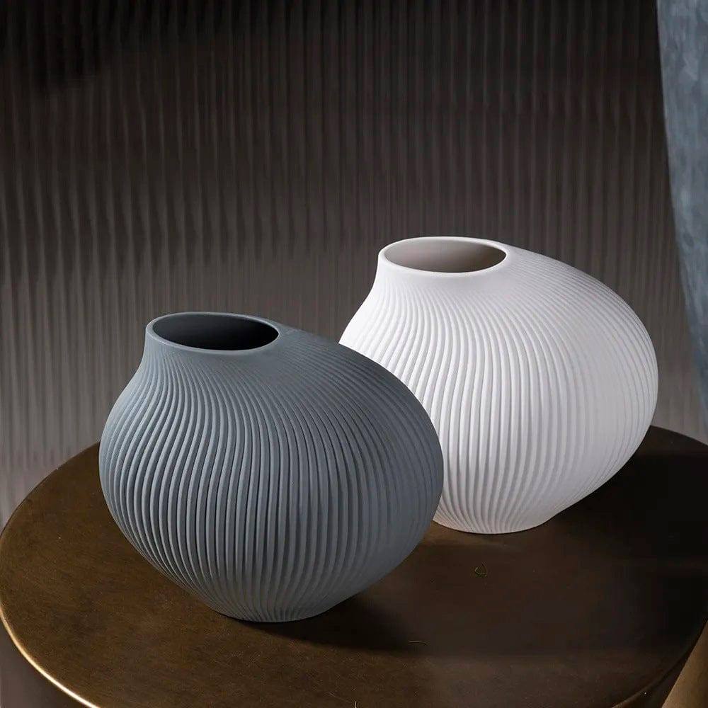 Luna Shell Vase Small - Grey