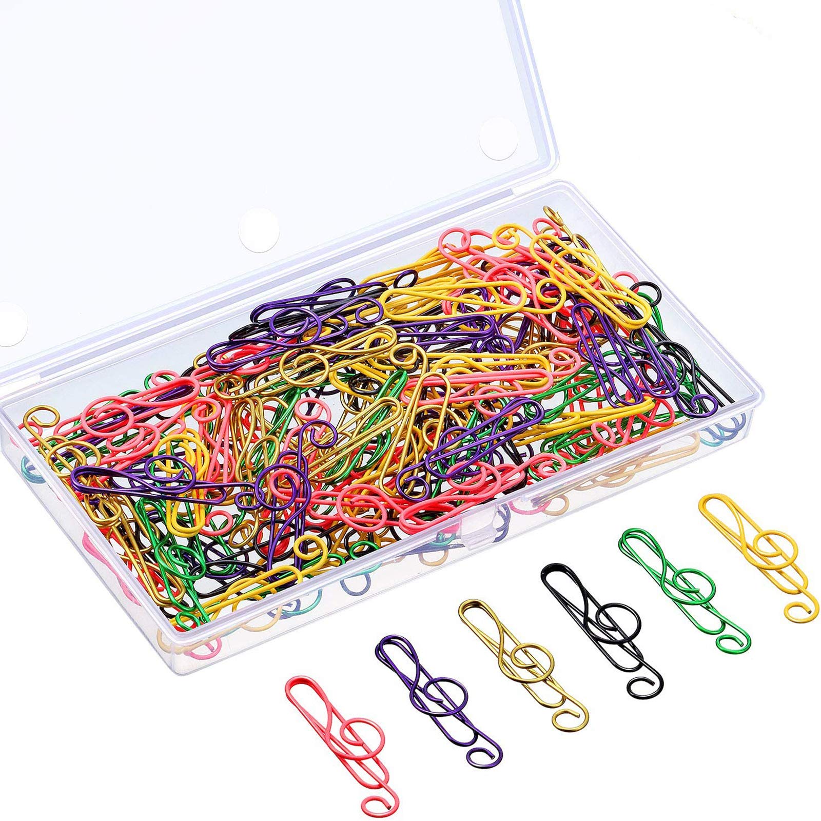 🎵Music multicoloured metal paper clips(100 PCS)