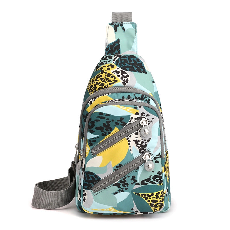 Women's Chest Bag New  Fashionable Women's Shoulder Messenger Bag Fashionable Casual Printed Chest Small Backpack