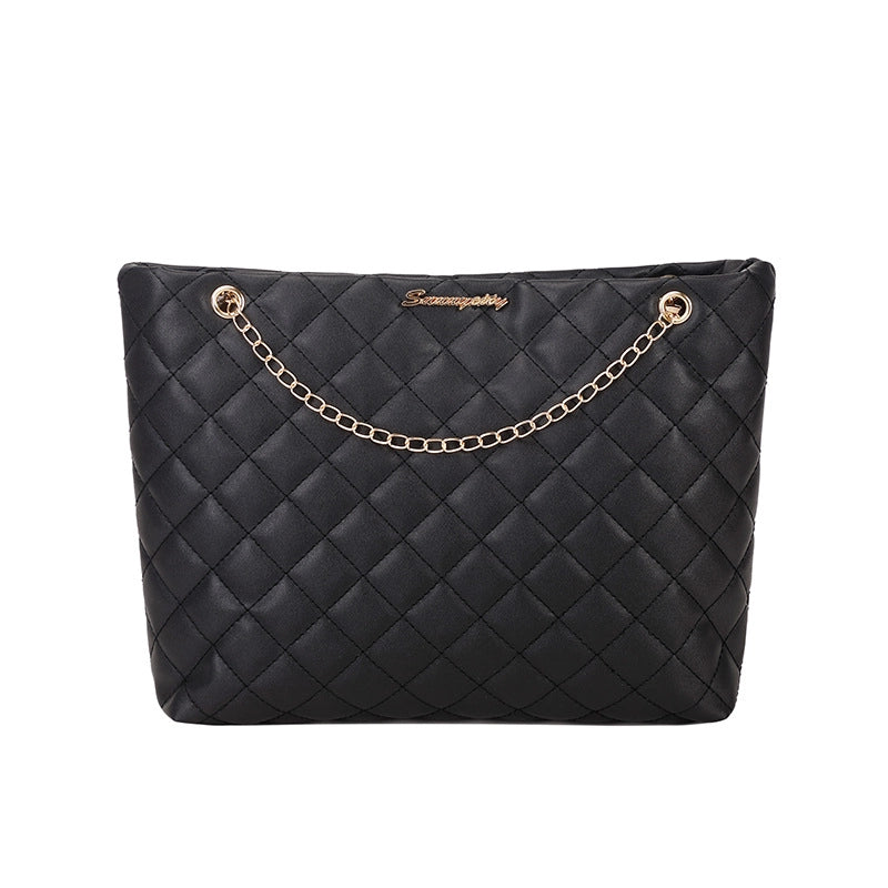 Women's Medium Pu Leather Solid Color Classic Style Streetwear Square Magnetic Buckle Tote Bag