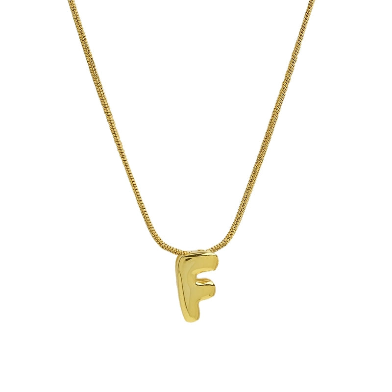 Basic Modern Style Classic Style Letter 304 Stainless Steel Brass Plating Pendant Necklace