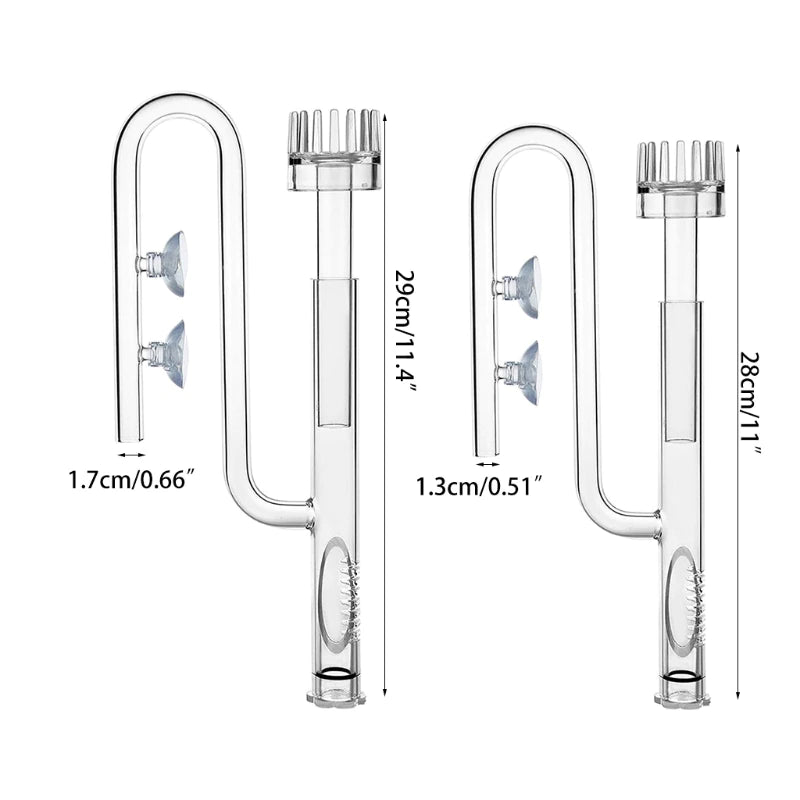 Glass Pipe Inflow Surface Skimmer For Aquarium