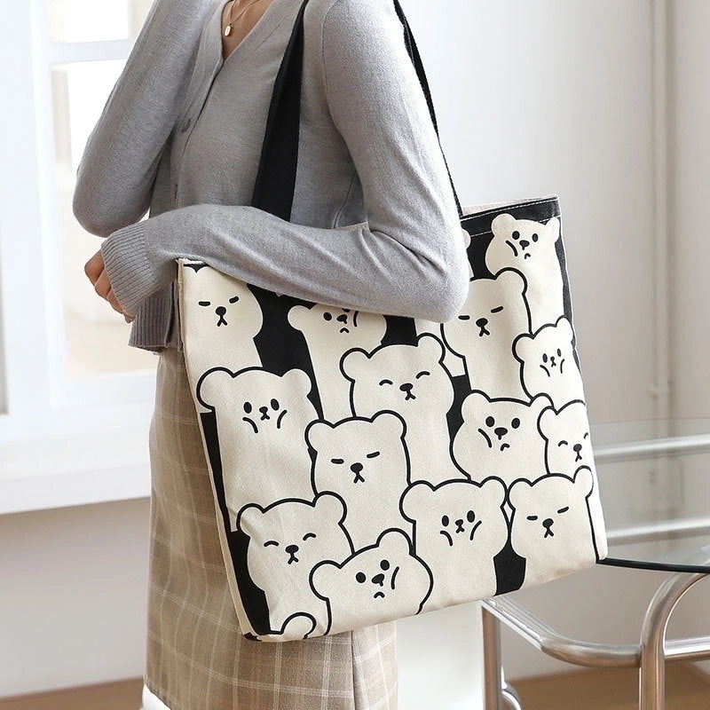 Women's Large Spring&summer Canvas Streetwear Shoulder Bag Canvas Bag