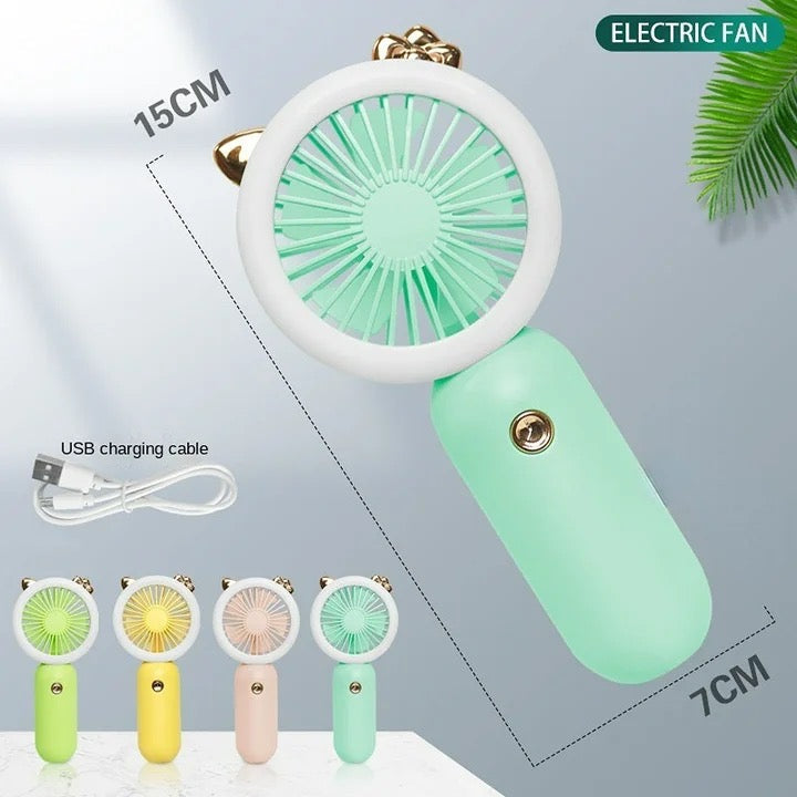 2IN1 CUTE MINI FAN + LED LIGHT