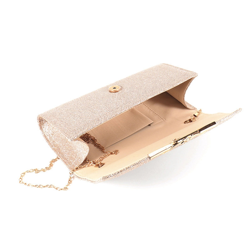 Gift Bag Chain Bag Women's Dinner Banquet Bag Women's Dinner Banquet Bag Solid Color Clamshell Wedding Banquet Bag