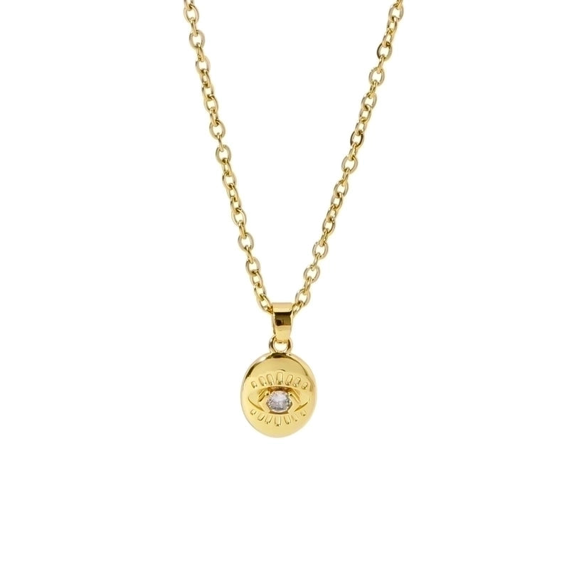 316L Stainless Steel  Copper Gold Plated Minimalist Classic Style Plating Constellation Pendant Necklace