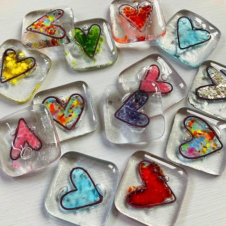 💝Fused resin Heart Pocket Token