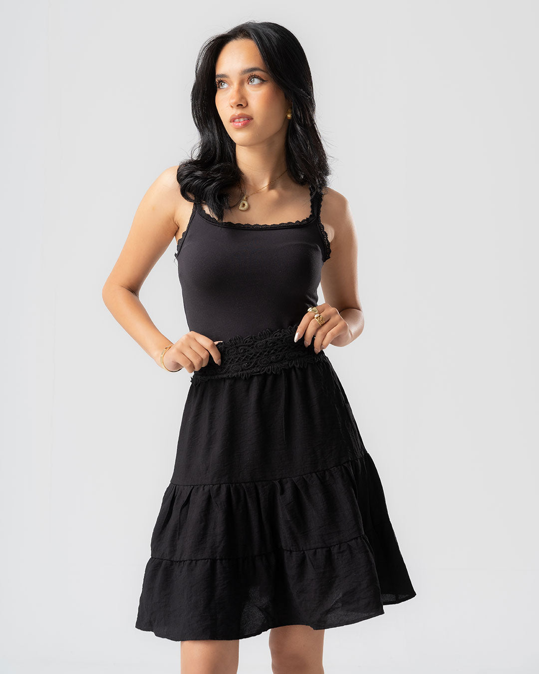 Women's Guipure Knee Skirt