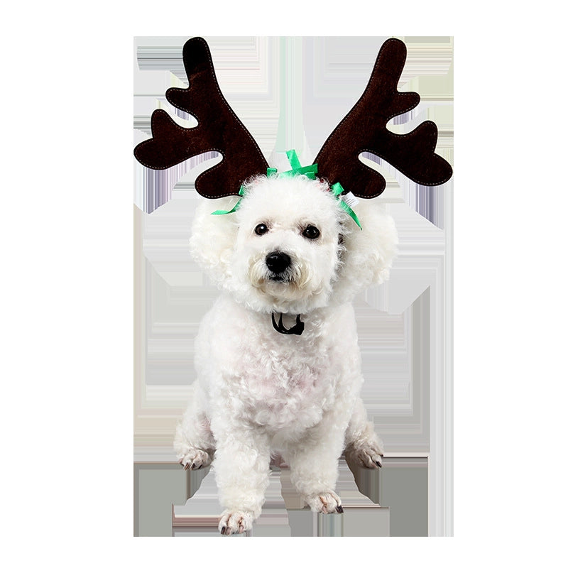 Ji Zizi's Spring And Autumn Outgoing Luminous Pet Supplies Christmas Dog Hair Hoop Cat Jewelry Holiday Head Hoop