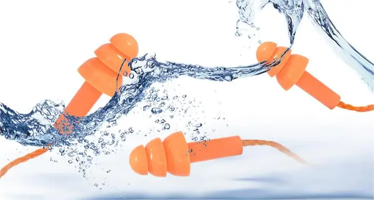 Noise Reduction Christmas Tree Type Custom Earplugs Silicone Nylon Cord Ear Plugs