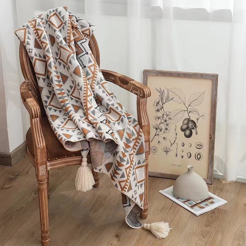 Casual Geometric Acrylic Blanket