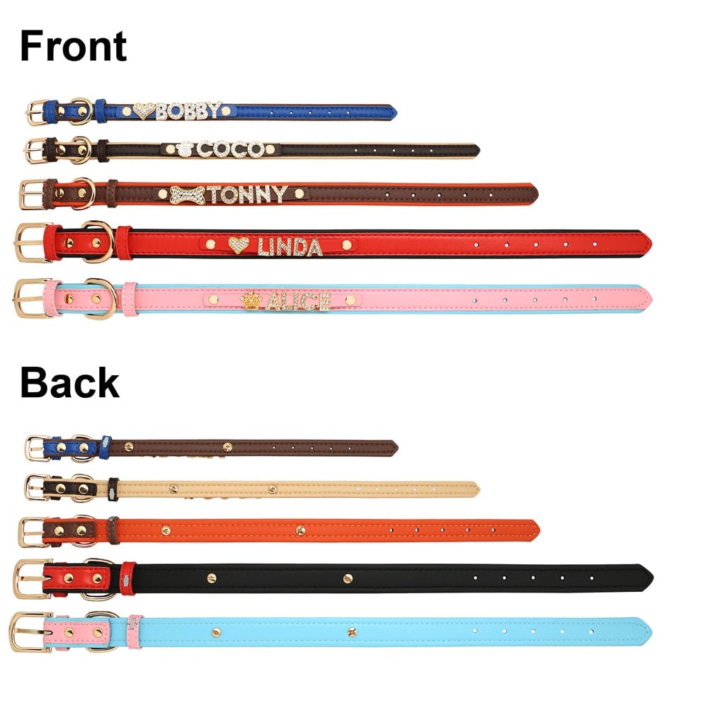 Personalized Rhinestone Dog Cat Collar