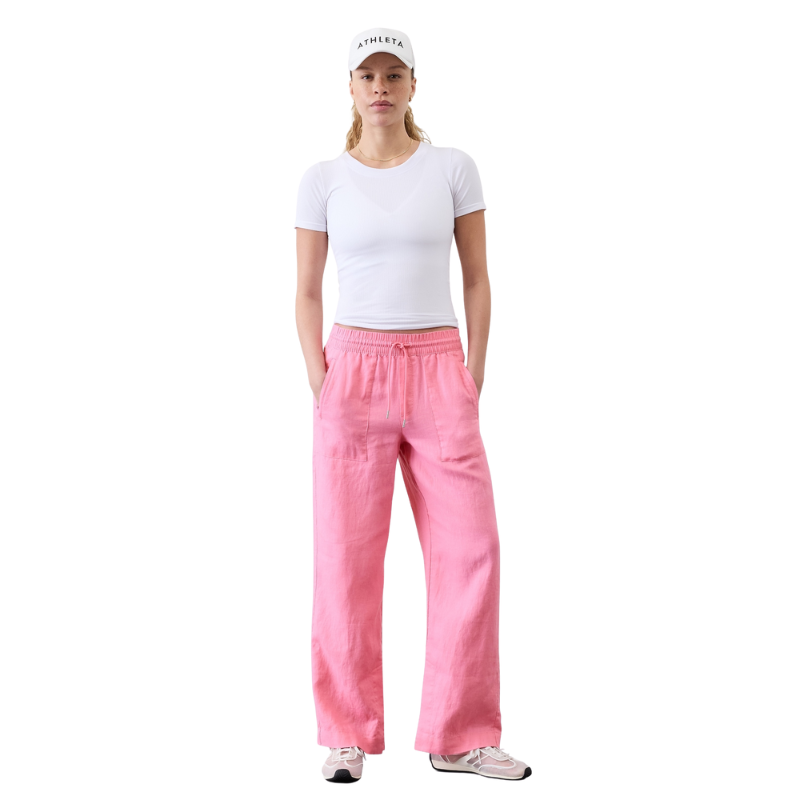 Retreat Linen High Rise Wide Leg Pant