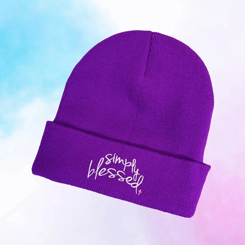 Unisex Casual Minimalist Commute Letter Eaveless Beanie Hat
