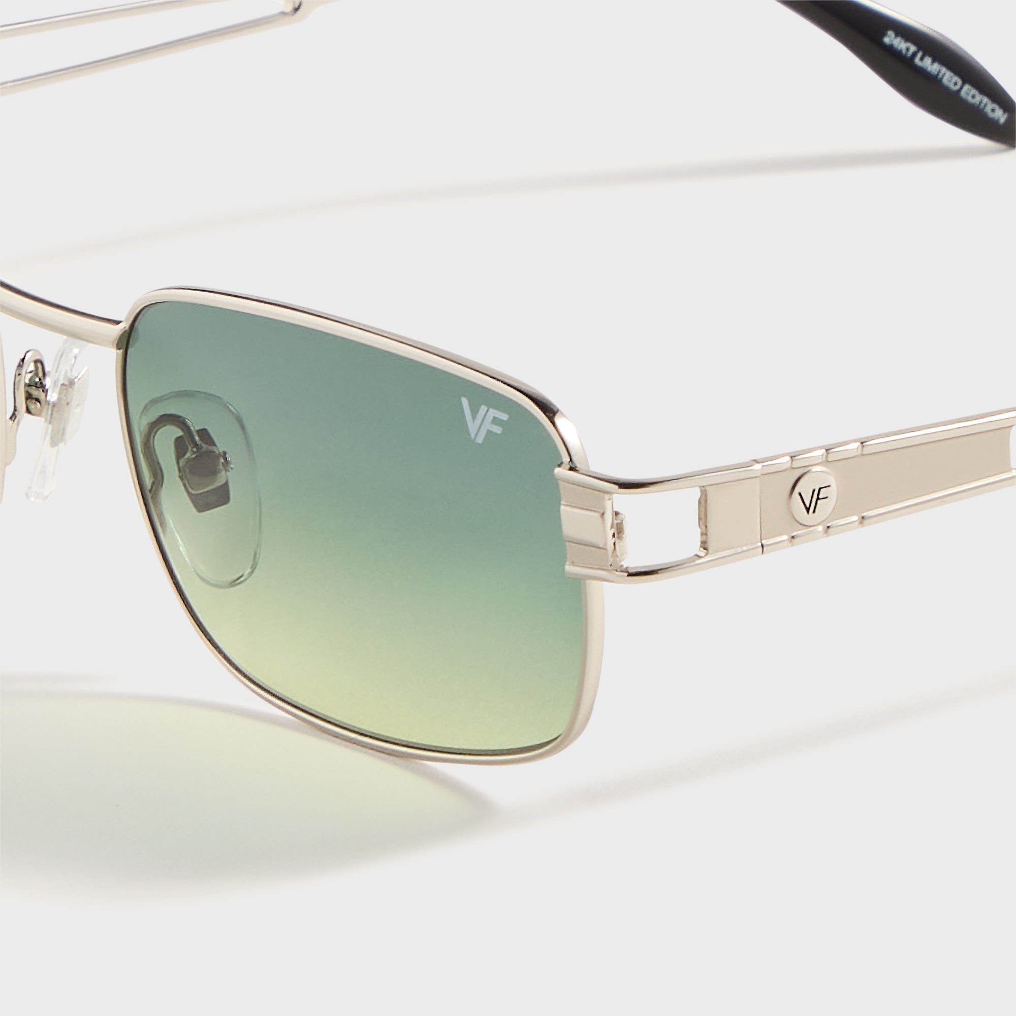 Vintage Frames Dime 24KT - White Gold / Green Yellow Gradient