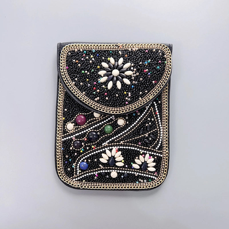 Women's Pu Leather Flower Vintage Style Classic Style Square Magnetic Buckle Phone Wallets