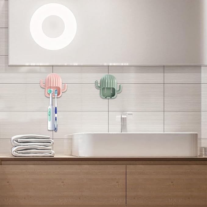 Wall Mounted Cactus Toothbrush Holder