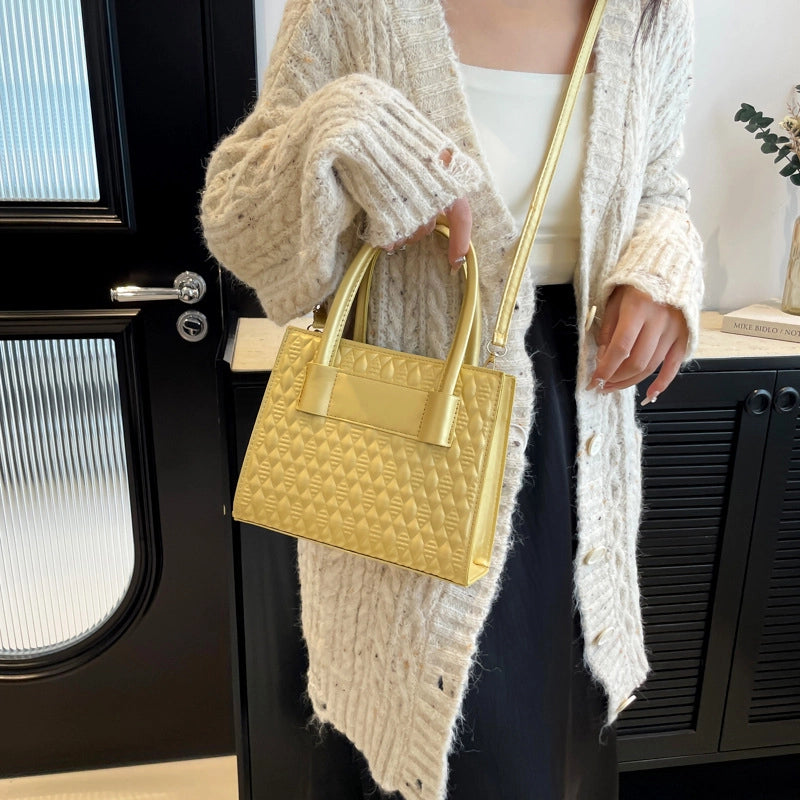 Casual Bag For Women 2024 New Minority Simple Diamond Quilted Handbag Fashion Popular Shoulder Crossbody Small Square Bag