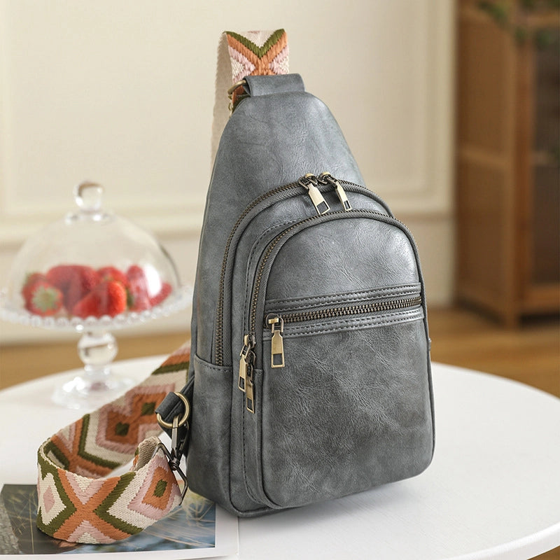 Women's Streetwear Solid Color Pu Leather Waist Bags