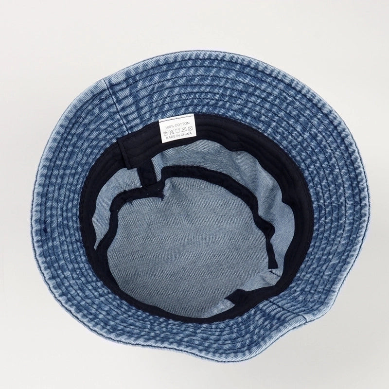 Unisex Retro Solid Color Wide Eaves Bucket Hat