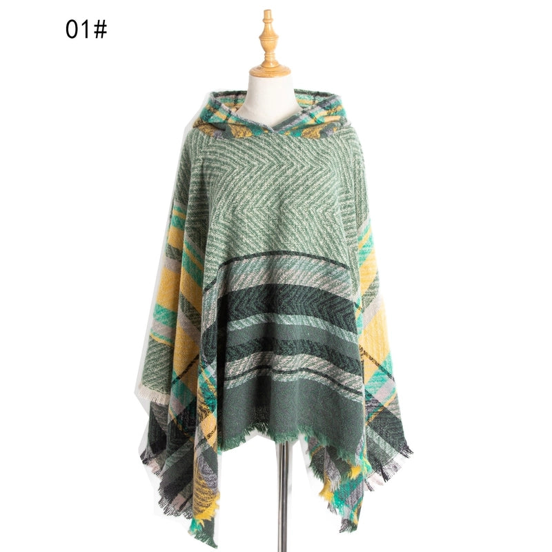 Women's Streetwear Lattice Polyester Tassel Shawl