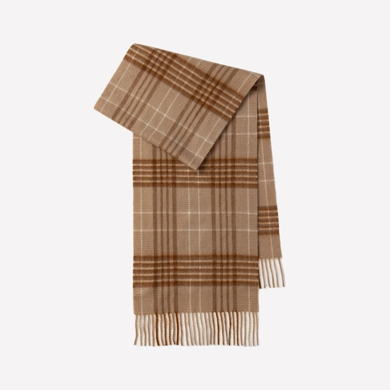 Wool Scarf Advanced Sense Simple Plaid Spring Clothing Women's Clothing Batch Winter Explosions For Women And Men