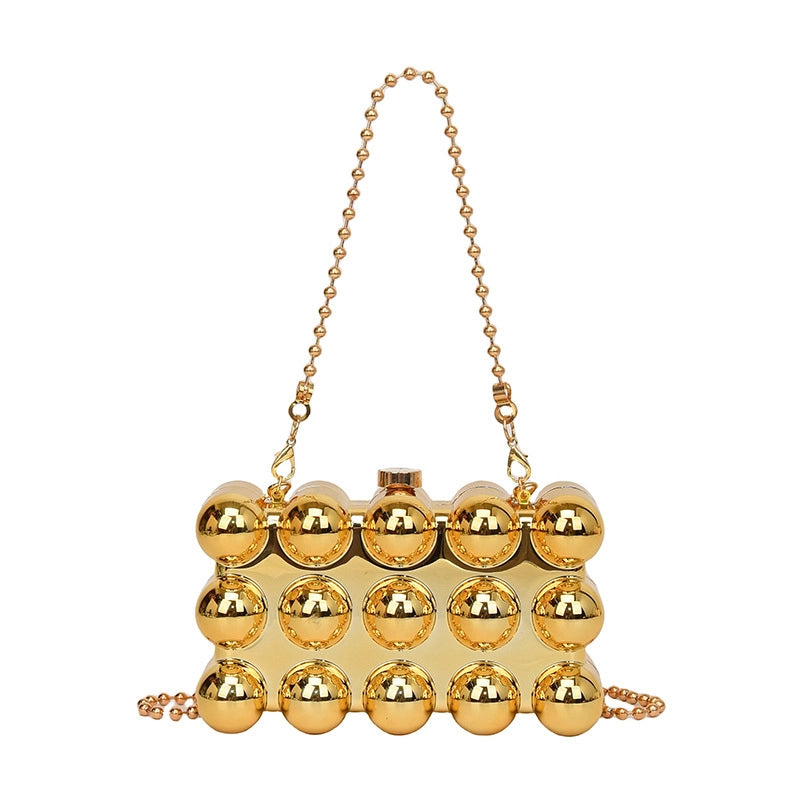 Women's Small All Seasons Arylic Ball Elegant Lock Clasp Square Bag