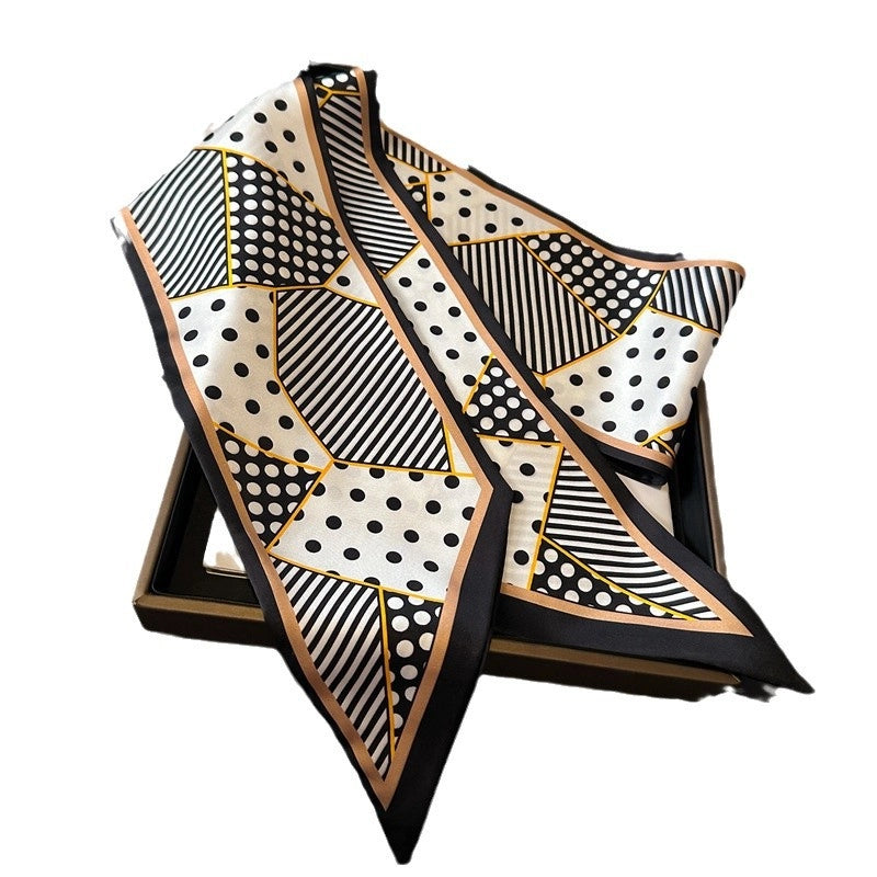 Women's Lady Printing Polyester Silk Scarf