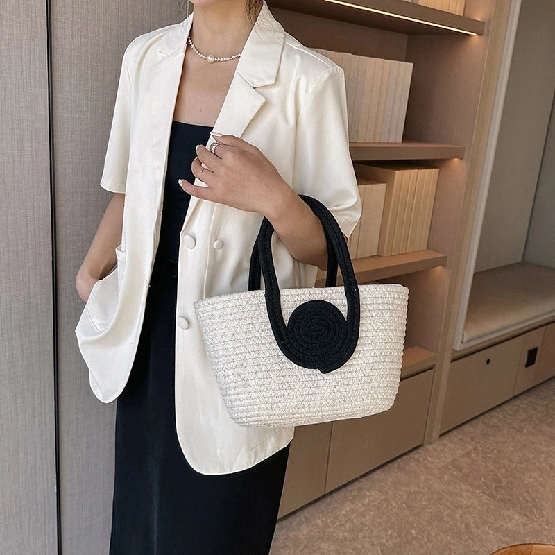Women's Medium Spring&summer Braid Basic Vacation Handbag