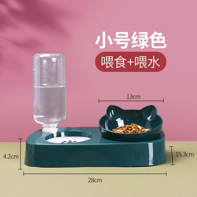 Minimalist Plastic Solid Color Pet Tableware