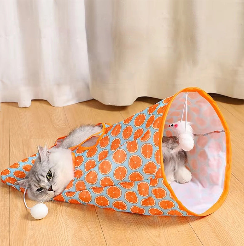 New Interactive Cat Toy Tunnel Bag Sound Paper Cat Drill Hole Playing Toy For Kittens Pet Manufacturer