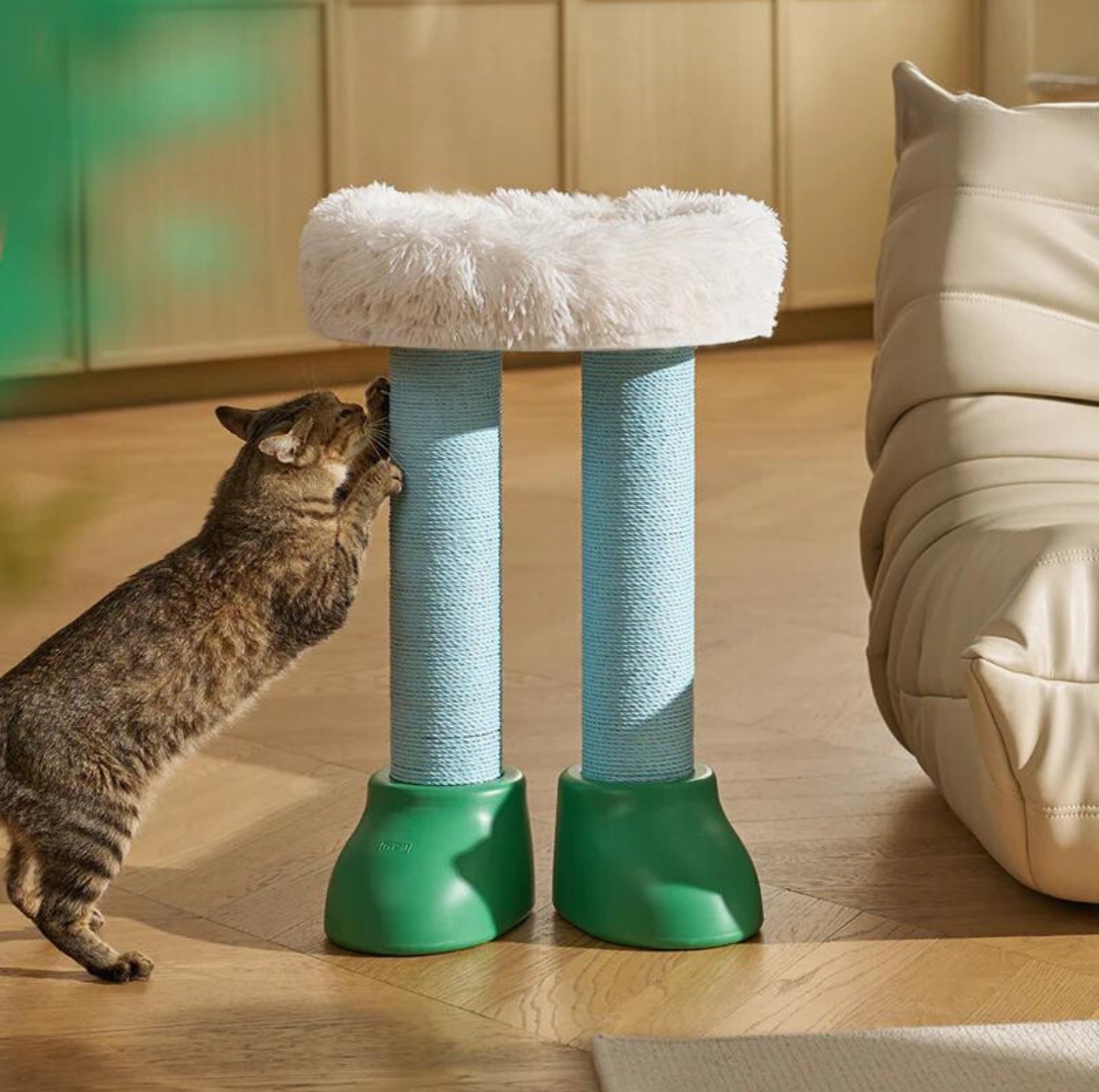 MAKESURE 3-in-1 Cat Scratcher. Bed. and Side Table - Stylish Feline Furniture