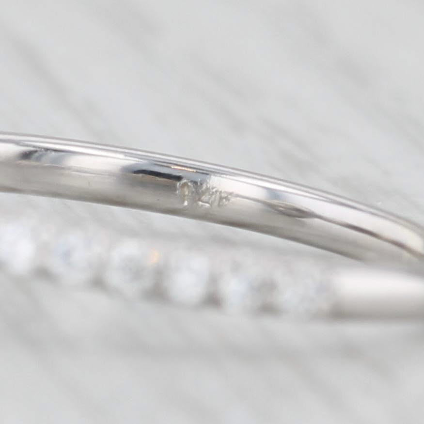 0.70ctw Round Bezel Set Diamond Engagement Ring 14k White Gold Size 4.5