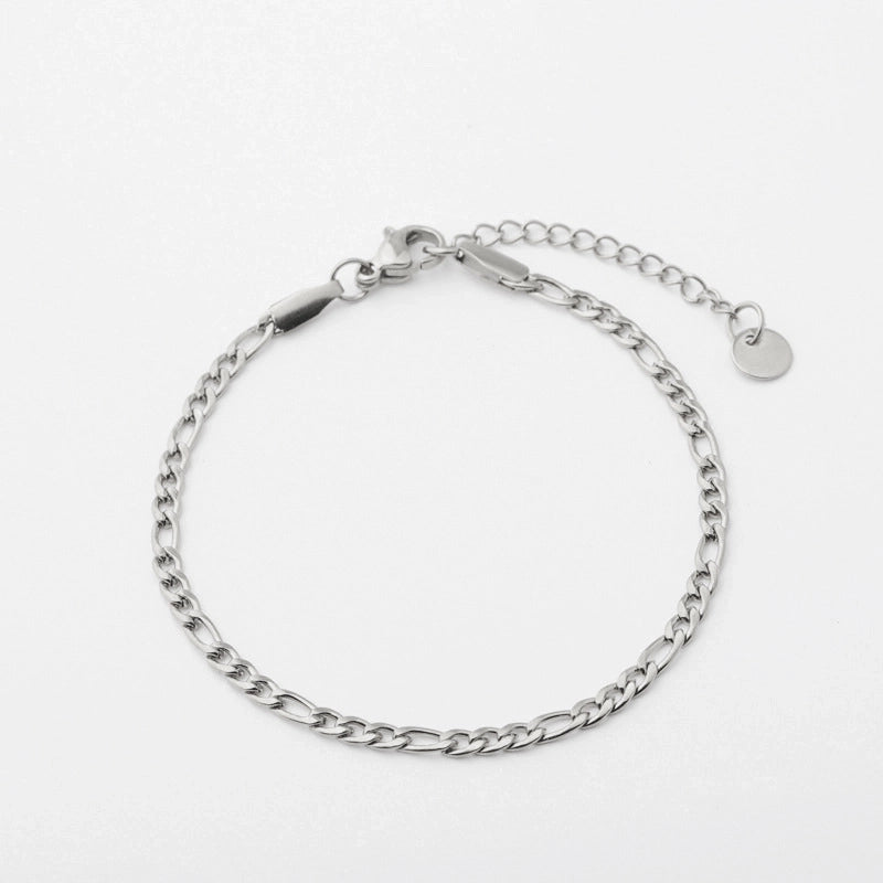 Streetwear Solid Color Stainless Steel 18K Gold Plated None Bracelets In Bulk