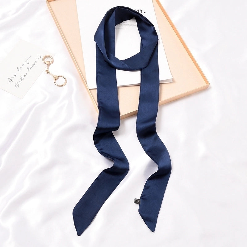 Women's Fashion Solid Color Satin Silk Scarves