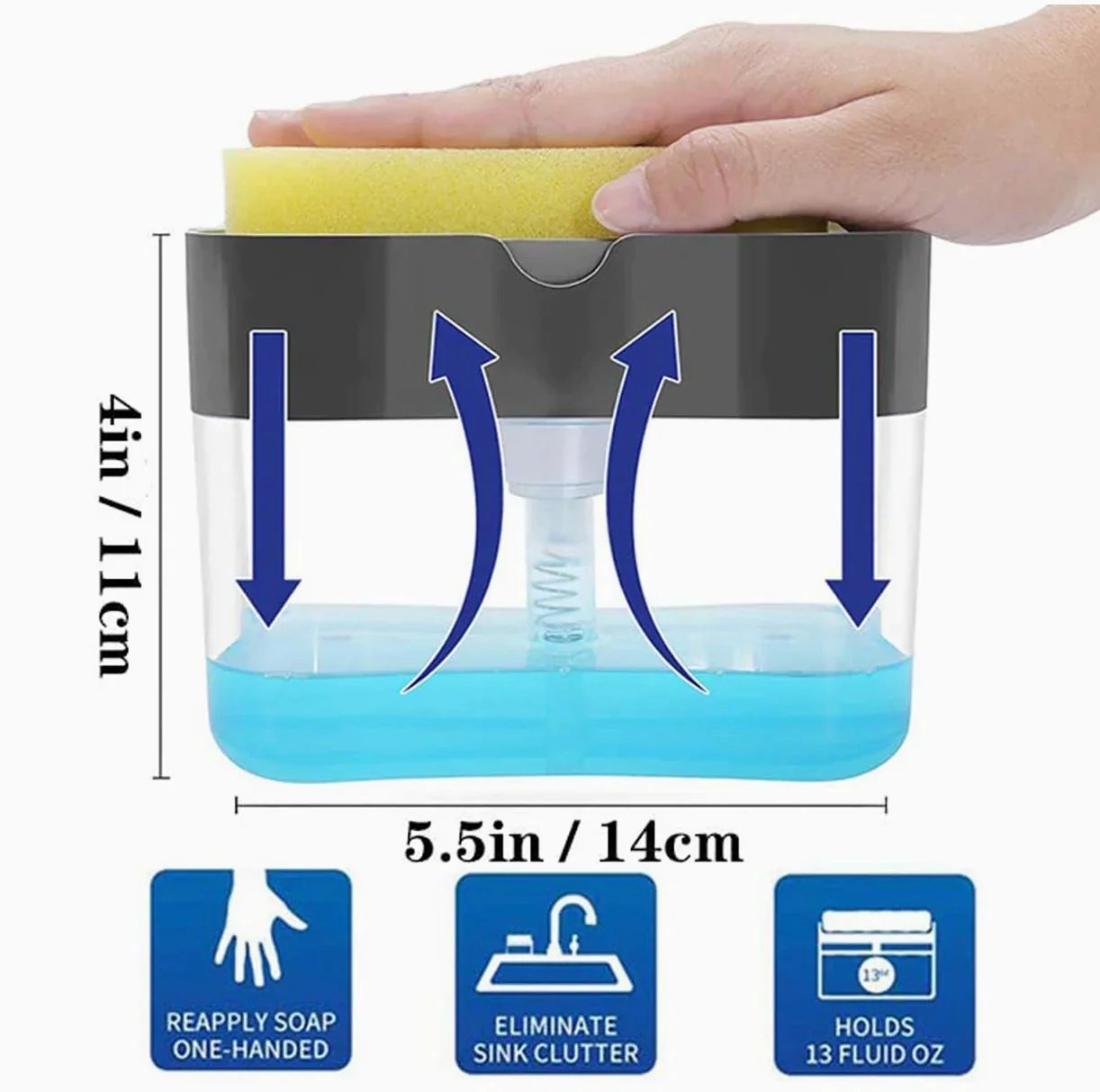 🔥🔥Best Deal 🔥🔥 2 in 1 Soap Dispenser with Sponge