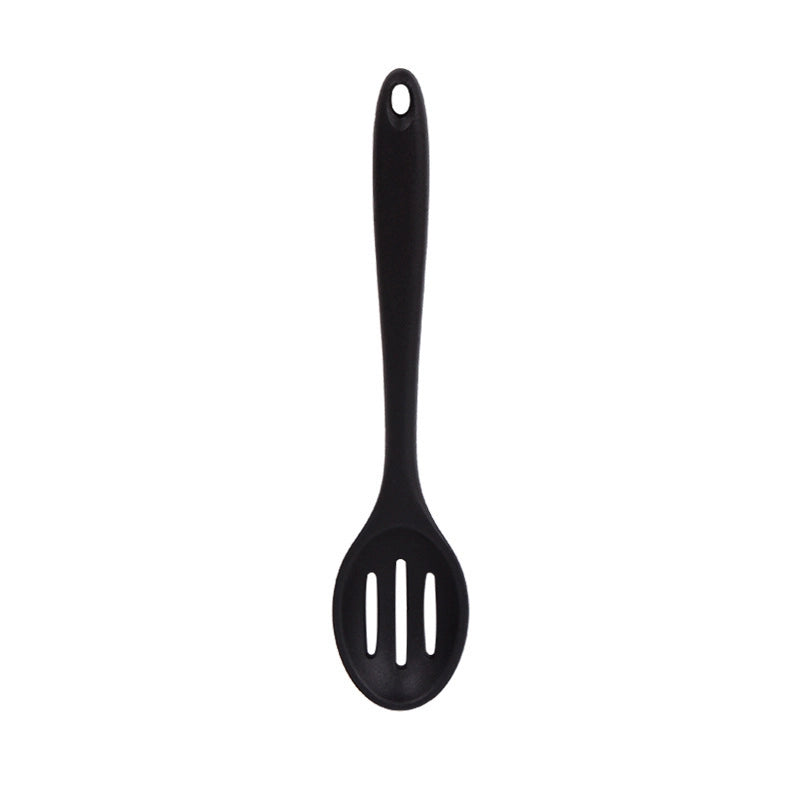 Food Grade Integrated Silicone All-inclusive Small Colander Small Soup Spoon Children Salad Mixing Spoon  In Stock