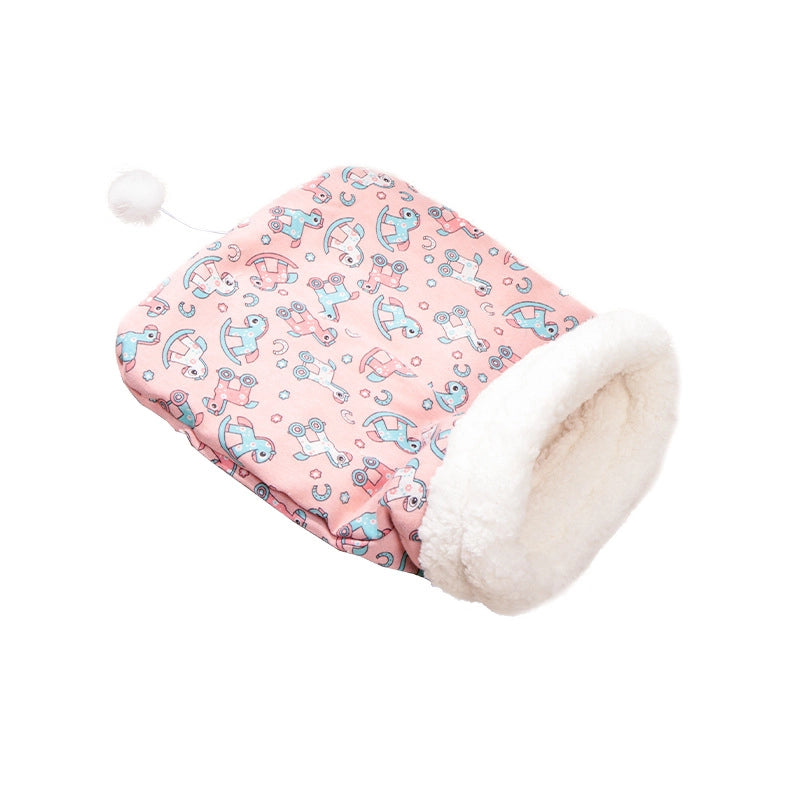 Cute PP Cotton Cotton And Linen Cartoon Pet Bed