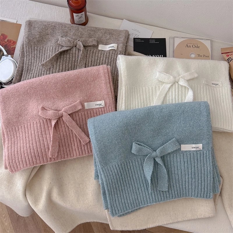 Women's Cute Sweet Solid Color Spandex Polyester Acrylic Scarf