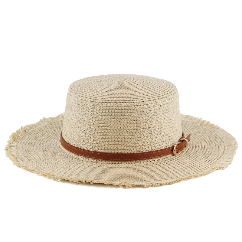 Unisex Minimalist Solid Color Straw Hat