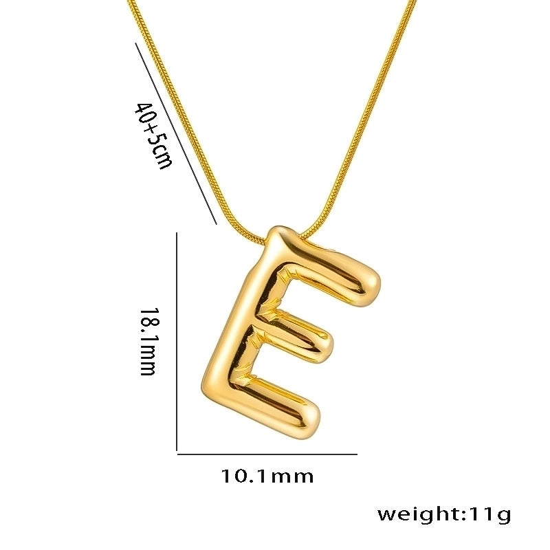 Titanium Steel Minimalist Letter Plating Pendant Necklace